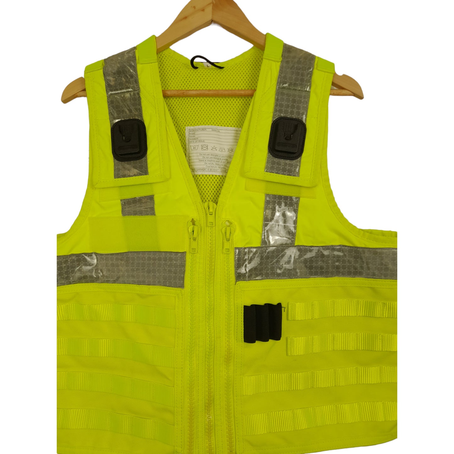 Arktis Molle Tactical Utility Vest Hi Vis Hi Viz Ex Police Security Airsoft