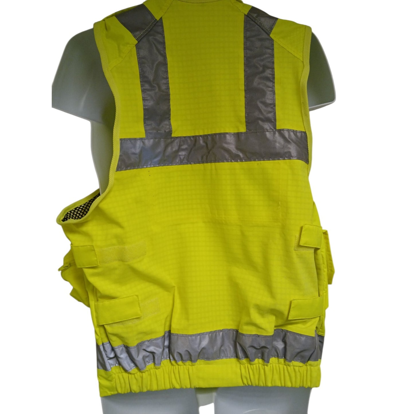 Tactical Vest Hi Viz Vis Yellow With Pouches Klickfast Large Security Ex Police