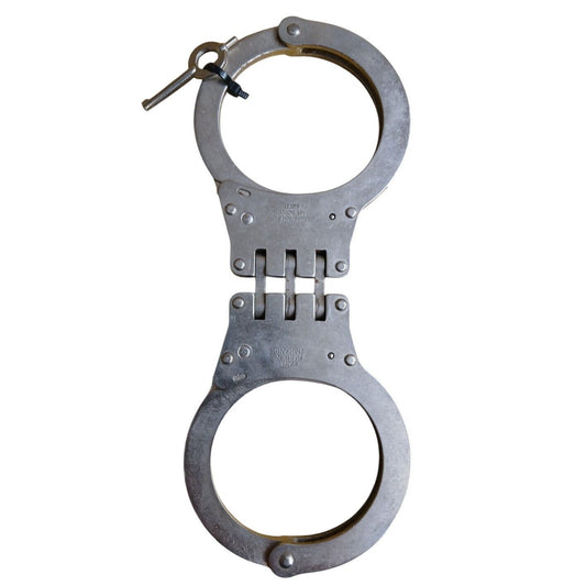 Hiatts Folding Handcuffs Cuffs Genuine Ex Police Security With Key Speedcuffs