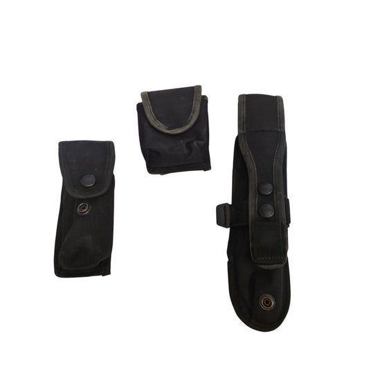Protec Molle Pouch Bundle 3 Pouches Black Tactical Security Ex Police Airsoft