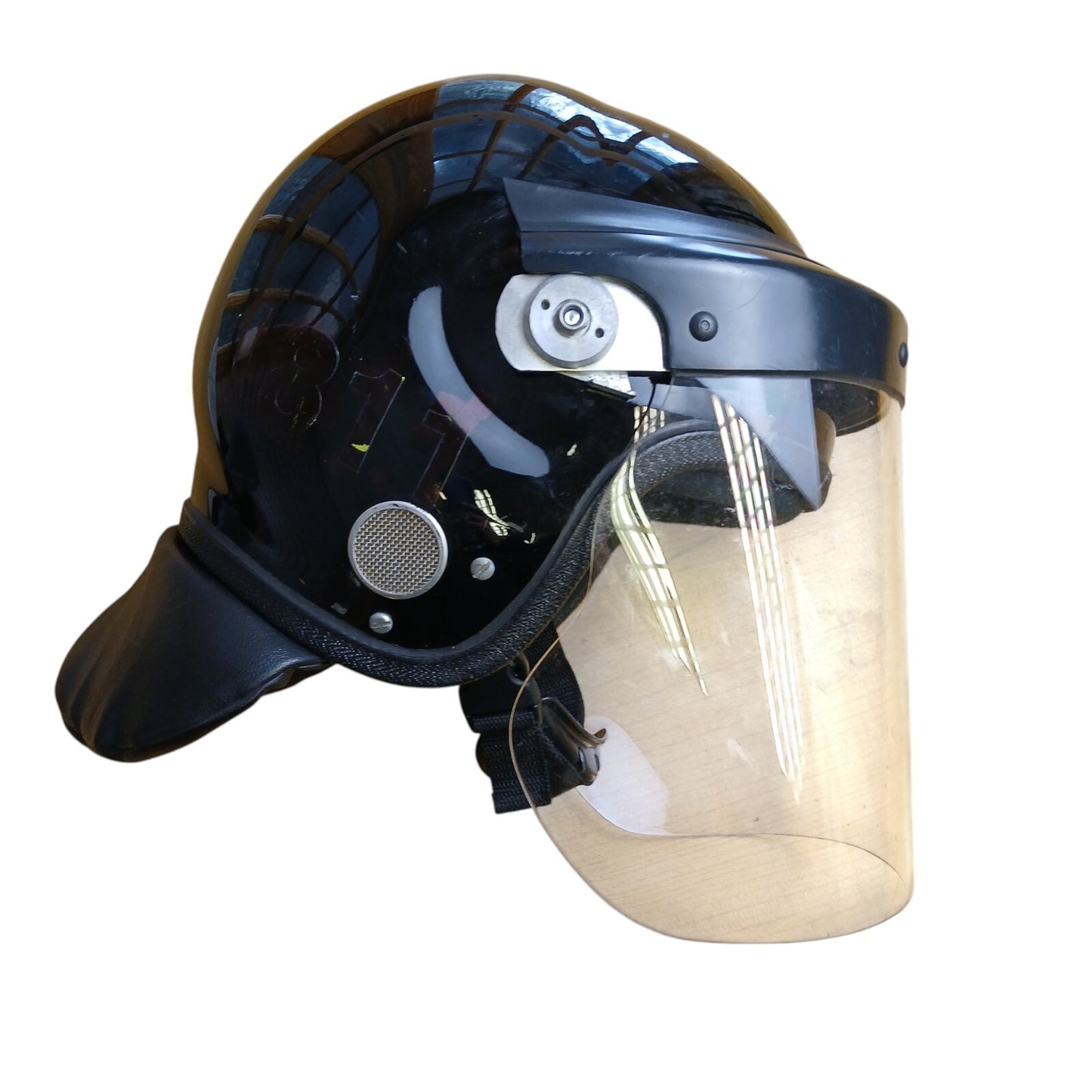 Public Order Helmet Riot Police Airsoft Black Guardian MK3 Paintball Protection