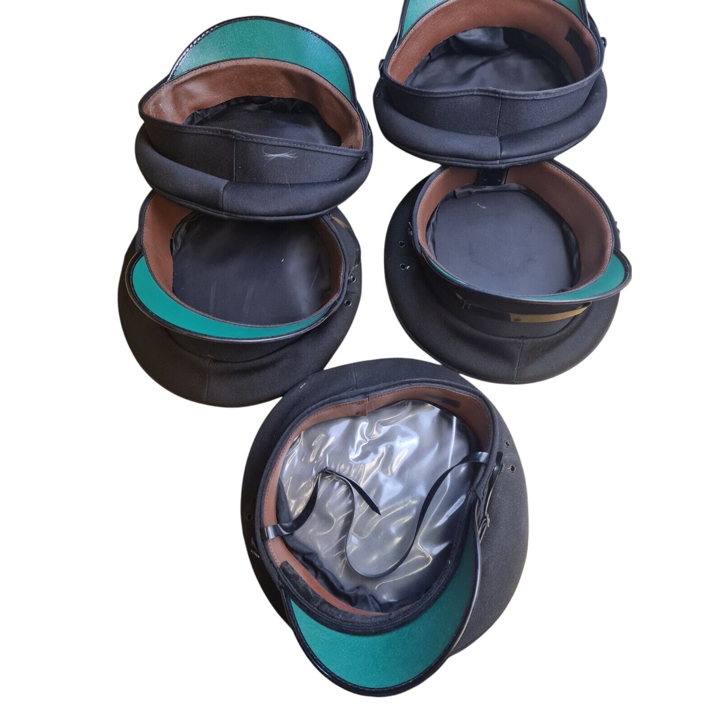 Police Peaked Caps x 5 Bundle Film TV Fancy Dress Mix Sizes Grade B No Band