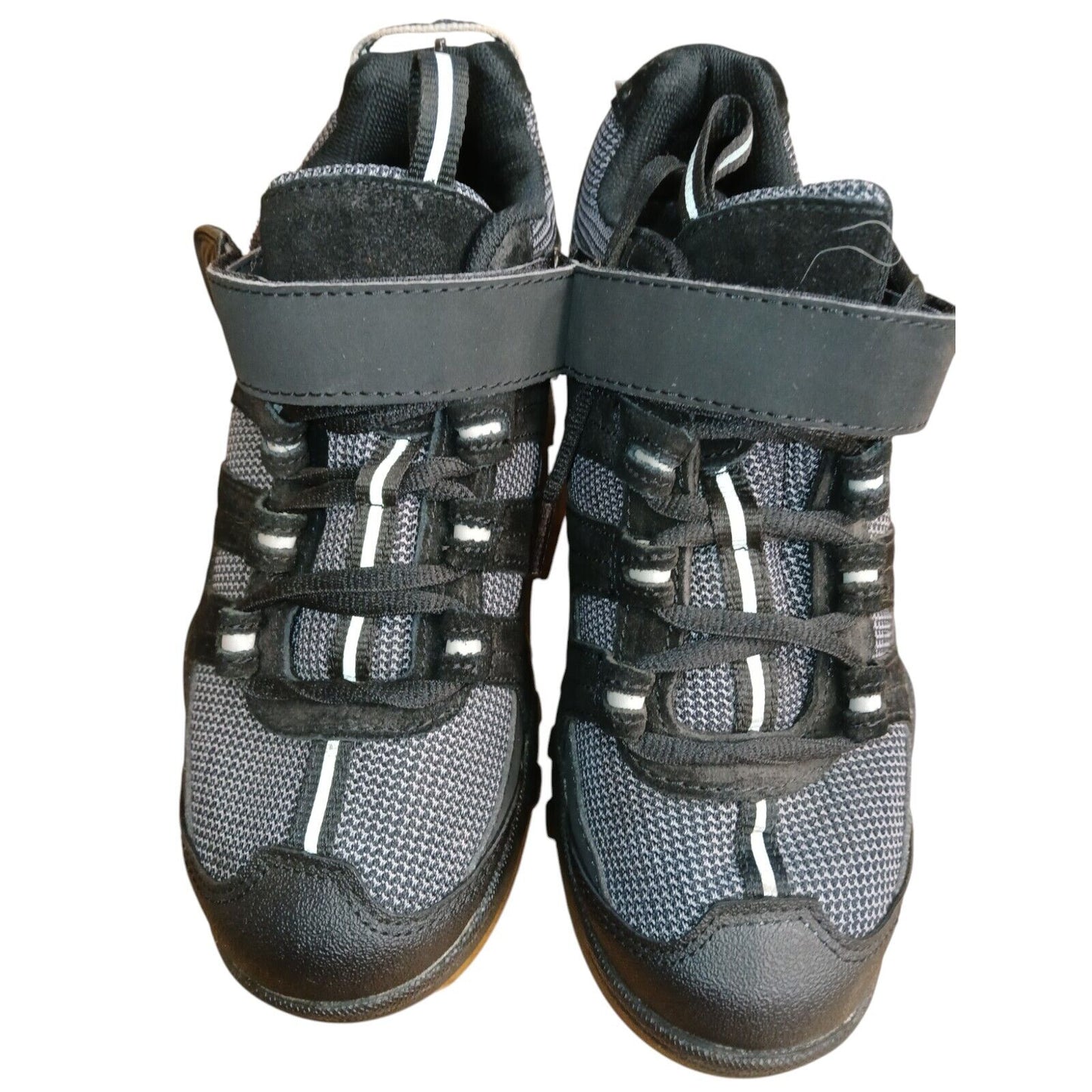 Endura Cycling Shoes Black/Grey Size 5 Ex Police With Cleat Plates Lace Up Bike