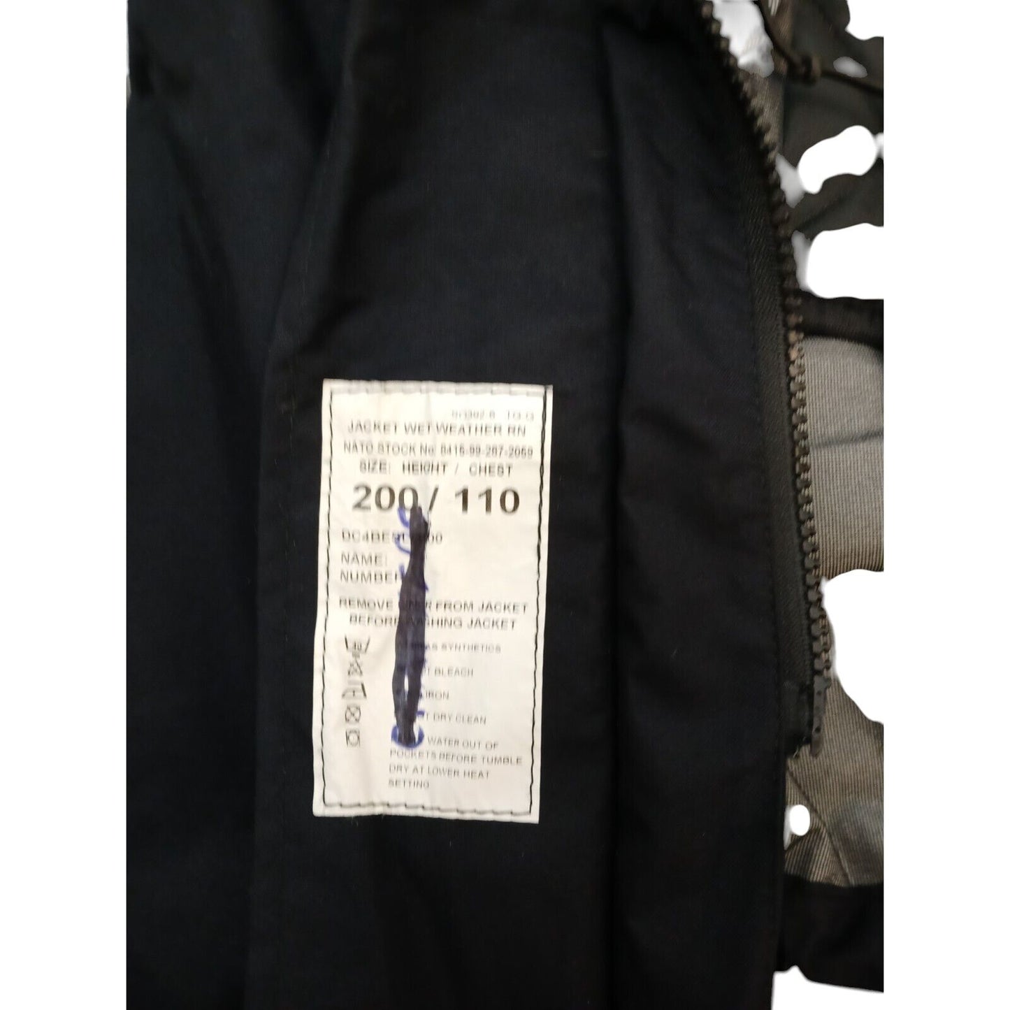 Royal Navy Goretex Jacket With Liner Smock Wet Weather MVP Coat Navy Blue RN
