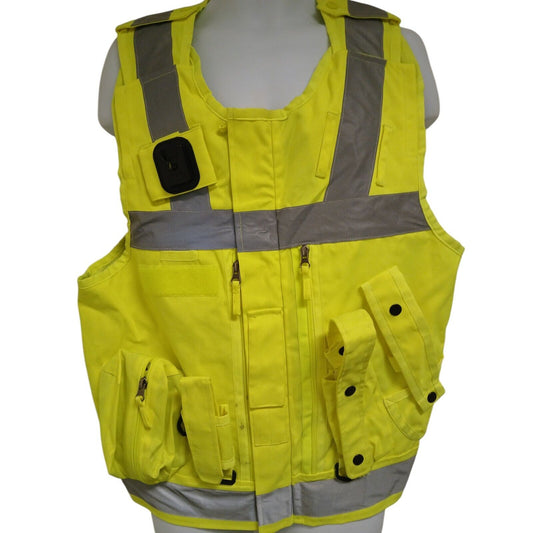 Endura Tactical Vest Hi Viz Vis Klickfast Large Pouches Ex Police Security