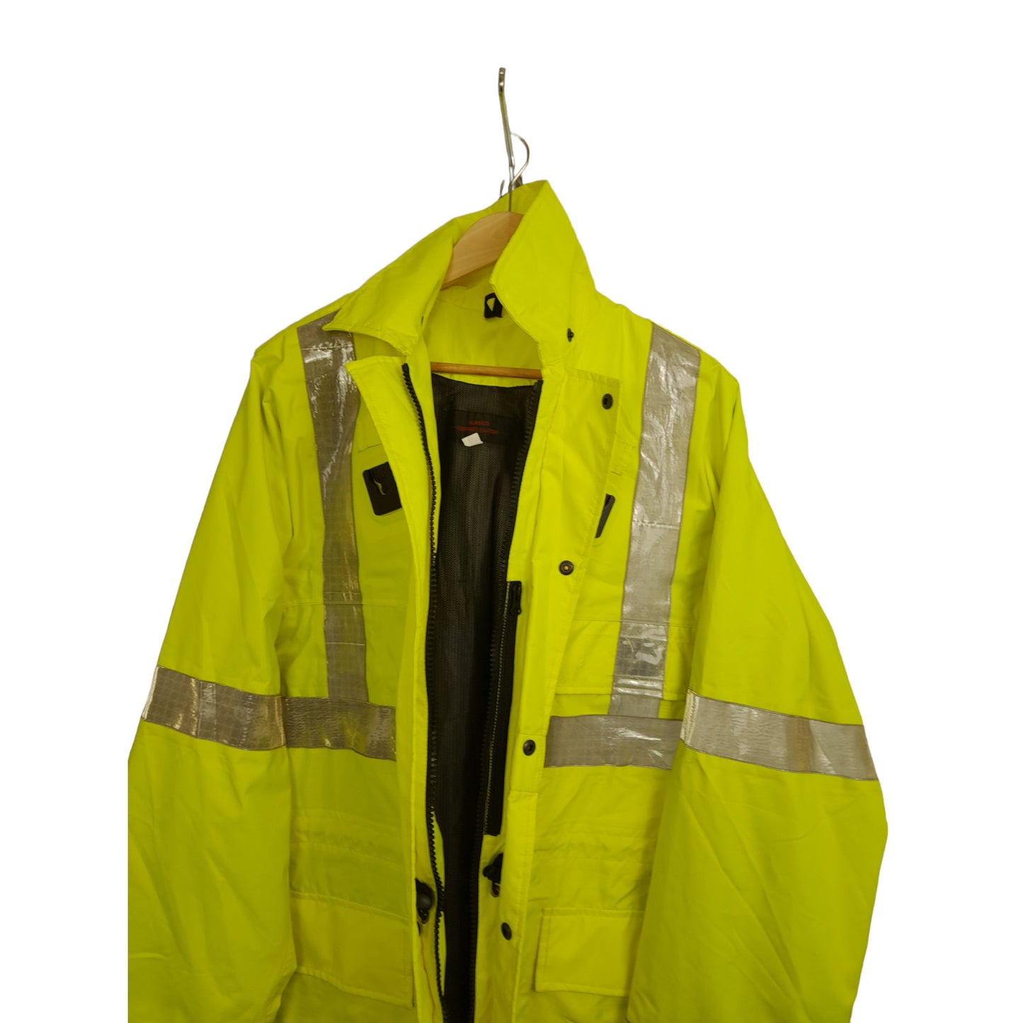 Ex Police Hi Vis 3/4 Length Waterproof Jacket Ilasco Security Emergency