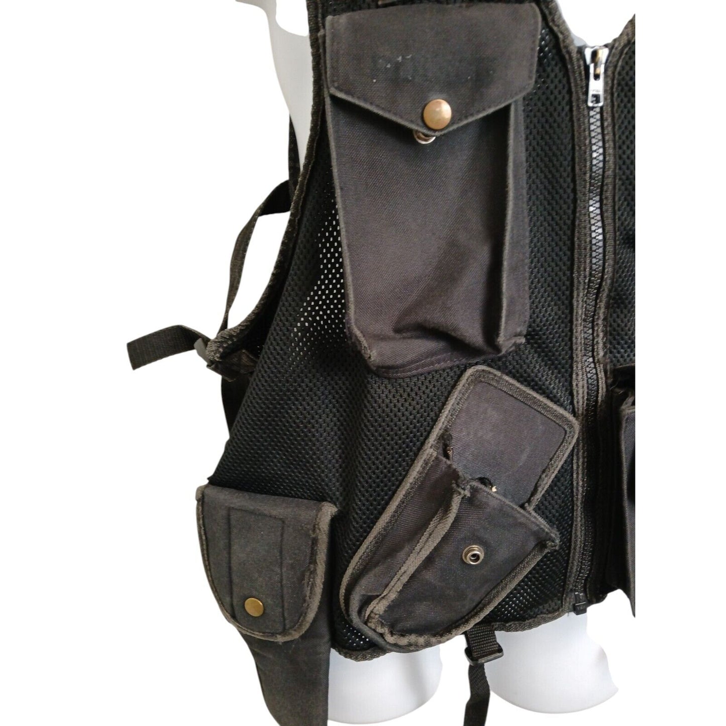 Tactical Vest With integrated Pouches 1 Size Adjustable Security Ex Police Black