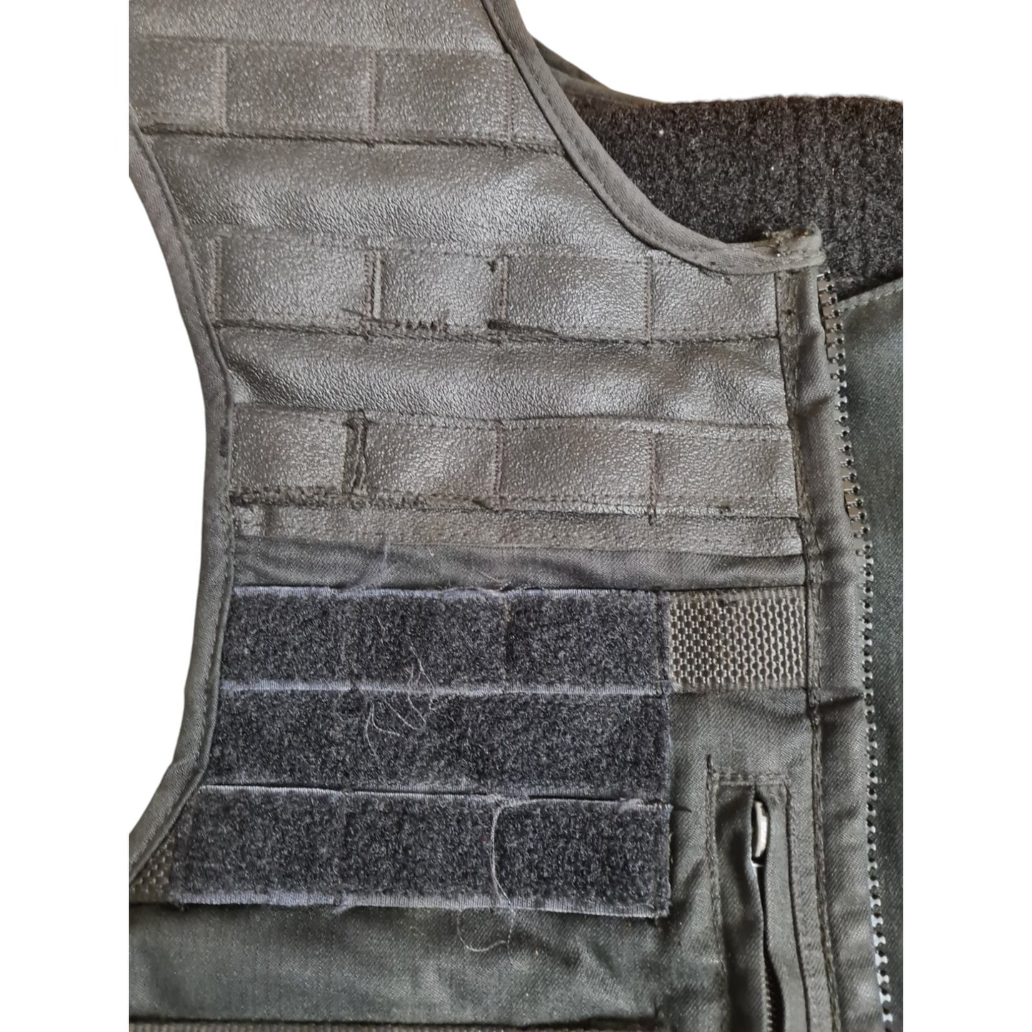 Black Tactical Molle Vest And Body Armour Stab Spike Vest Cover 40L Ex Police
