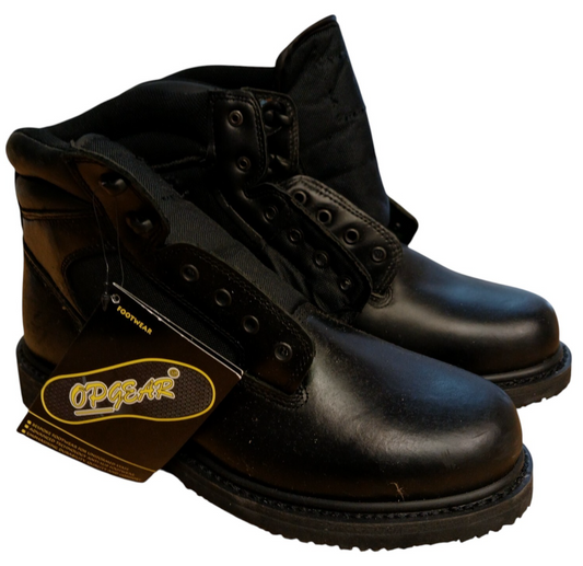 Opgear Safety Boots Black leather size 11 Police Security Workwear Steel Toe Cap