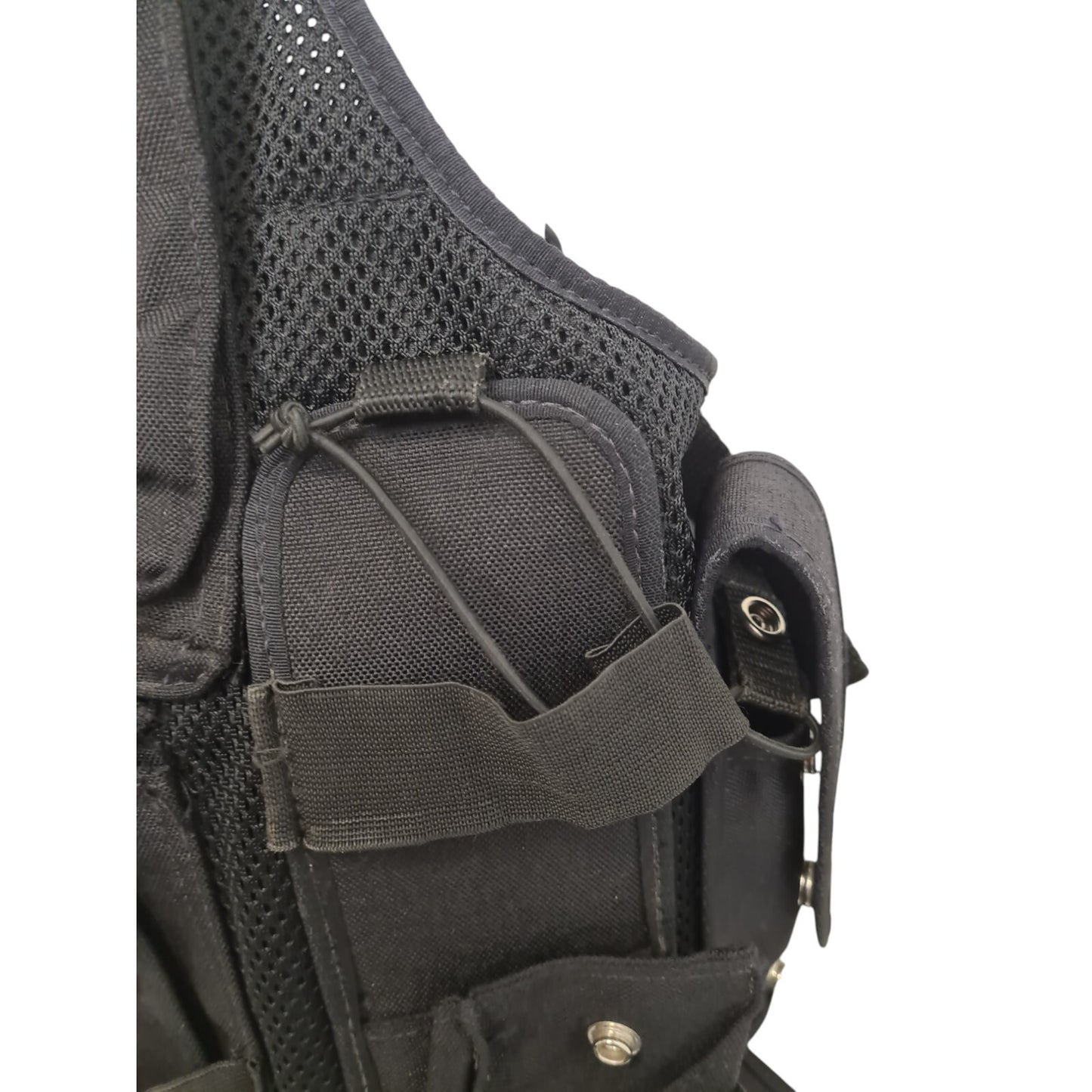 Tactical Vest With Integrated Pouches Adjustable Security Doorman Black Police