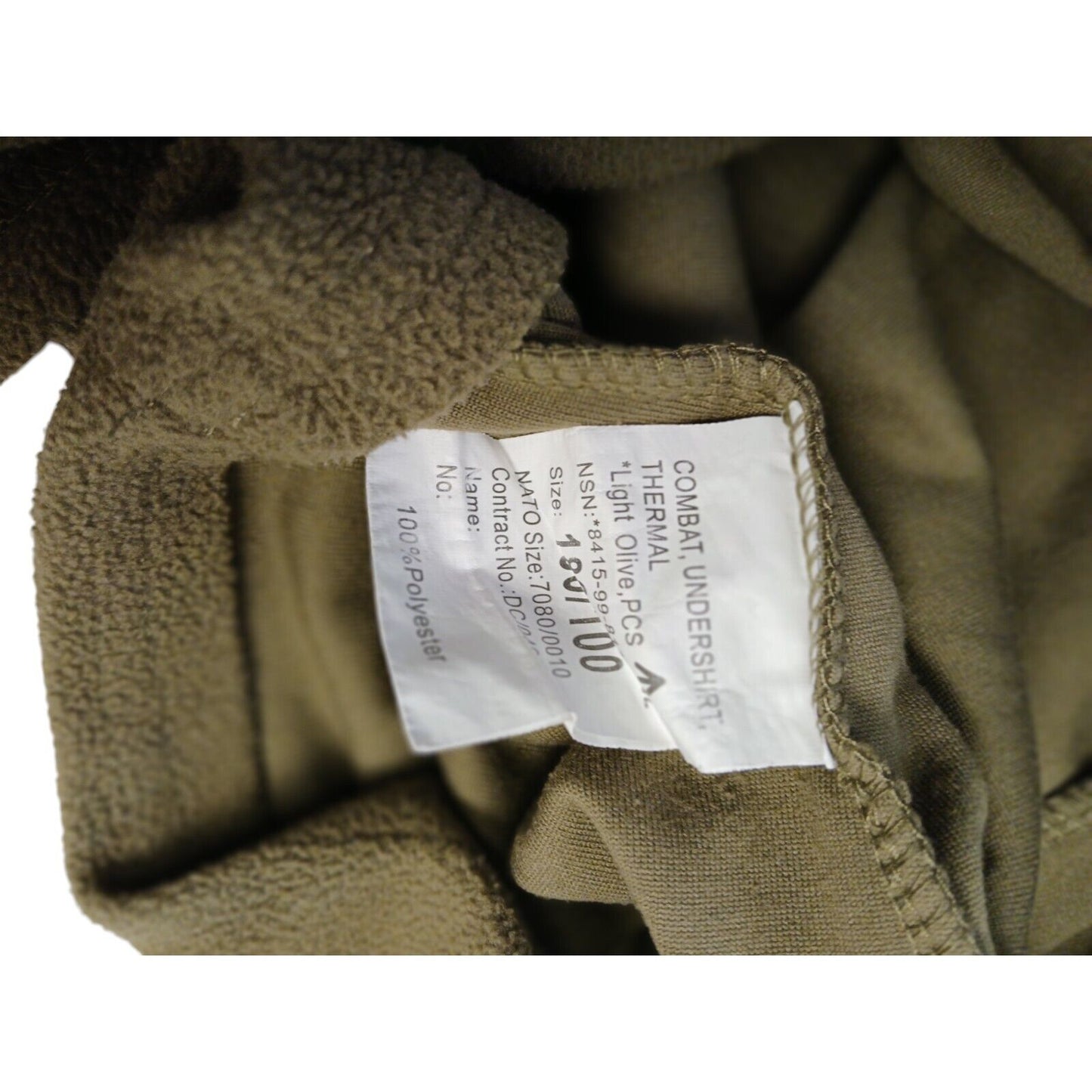 British Army Thermal Top Norgi Base Layer Combat Undershirt PCS Light Olive