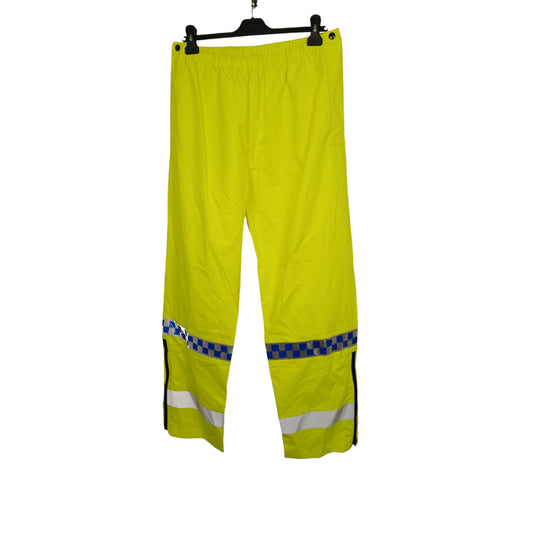 Yaffy Tempest Hi Vis Hi Viz Waterproof Over Trousers Various Sizes Ex Police