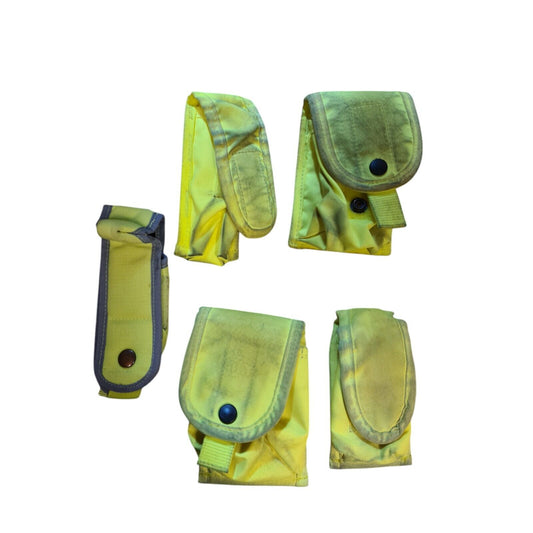 Arktis Molle Pouches Bundle x5 Hi Vis Hi Viz Yellow Police Security B Grade
