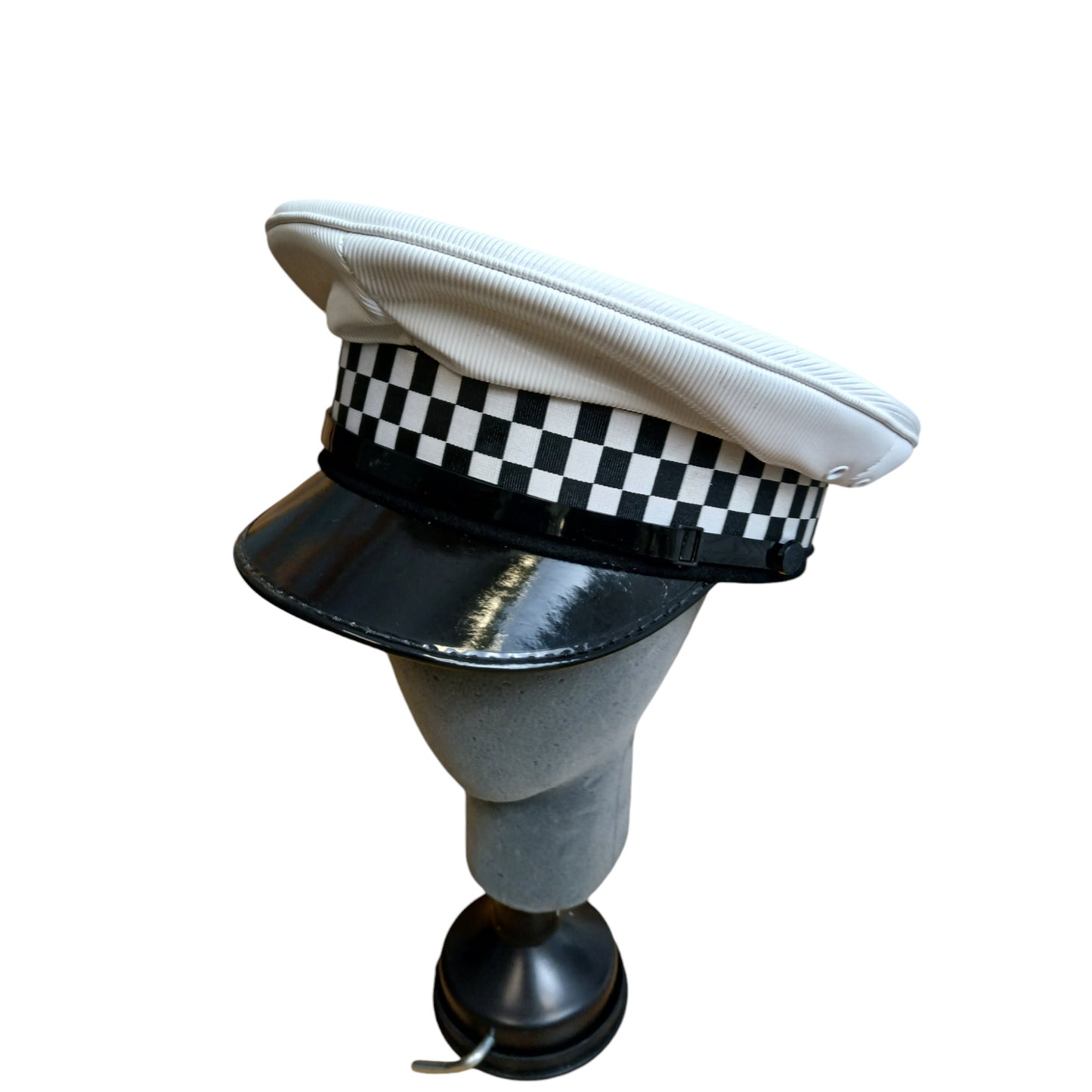 Traffic Officer Peak Cap Hat Black & White Ex Police Issue Collector B Grade