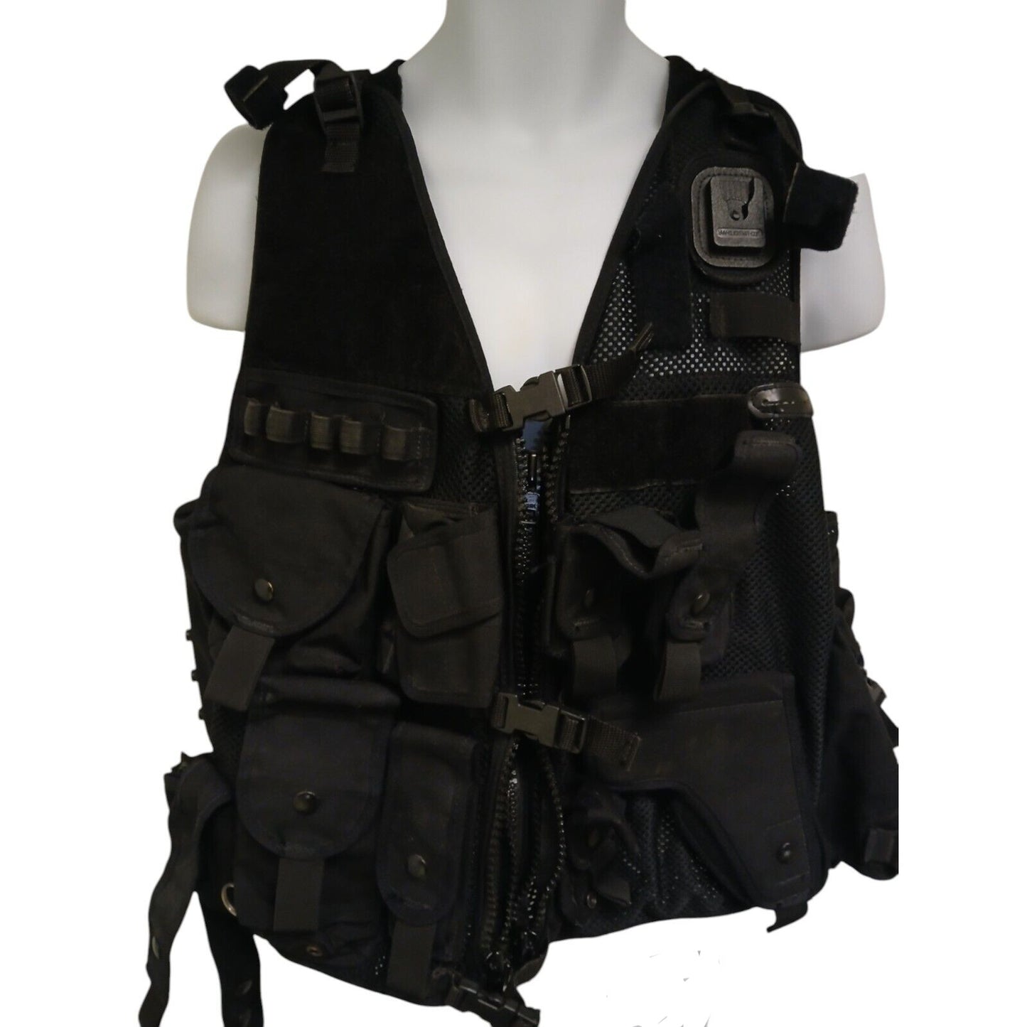 PWL Tactical Vest Police Integrated Pouches Security Airsoft Klickfast Black
