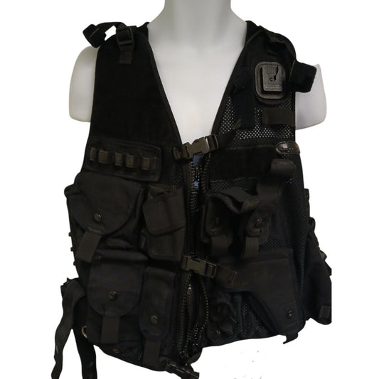 PWL Tactical Vest Police Integrated Pouches Security Airsoft Klickfast Black