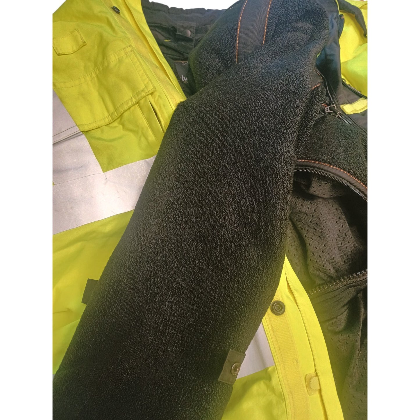 Halvarssons Motorbike Motorcycle Jacket Protective Lined Hi Vis Hi Viz Safety XL