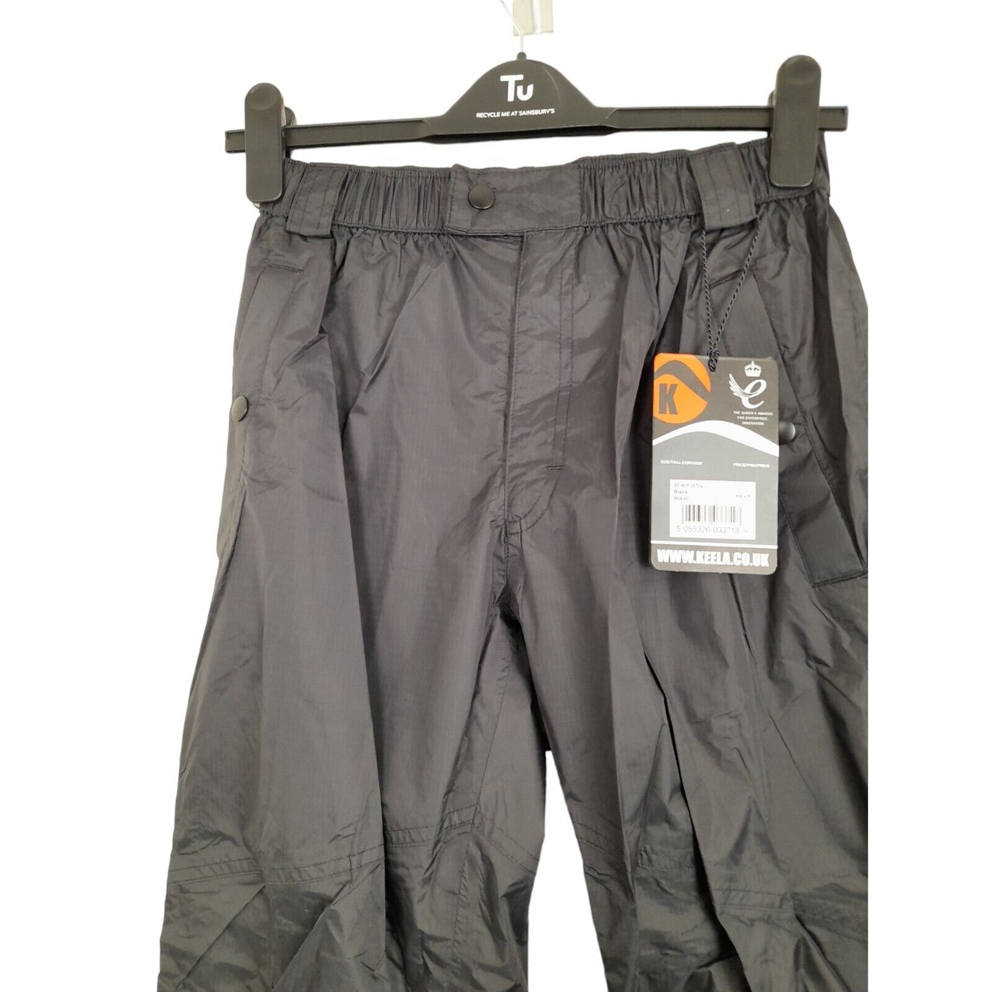 Keela SF Waterproof Overtrousers Black Ex Police Unisex New
