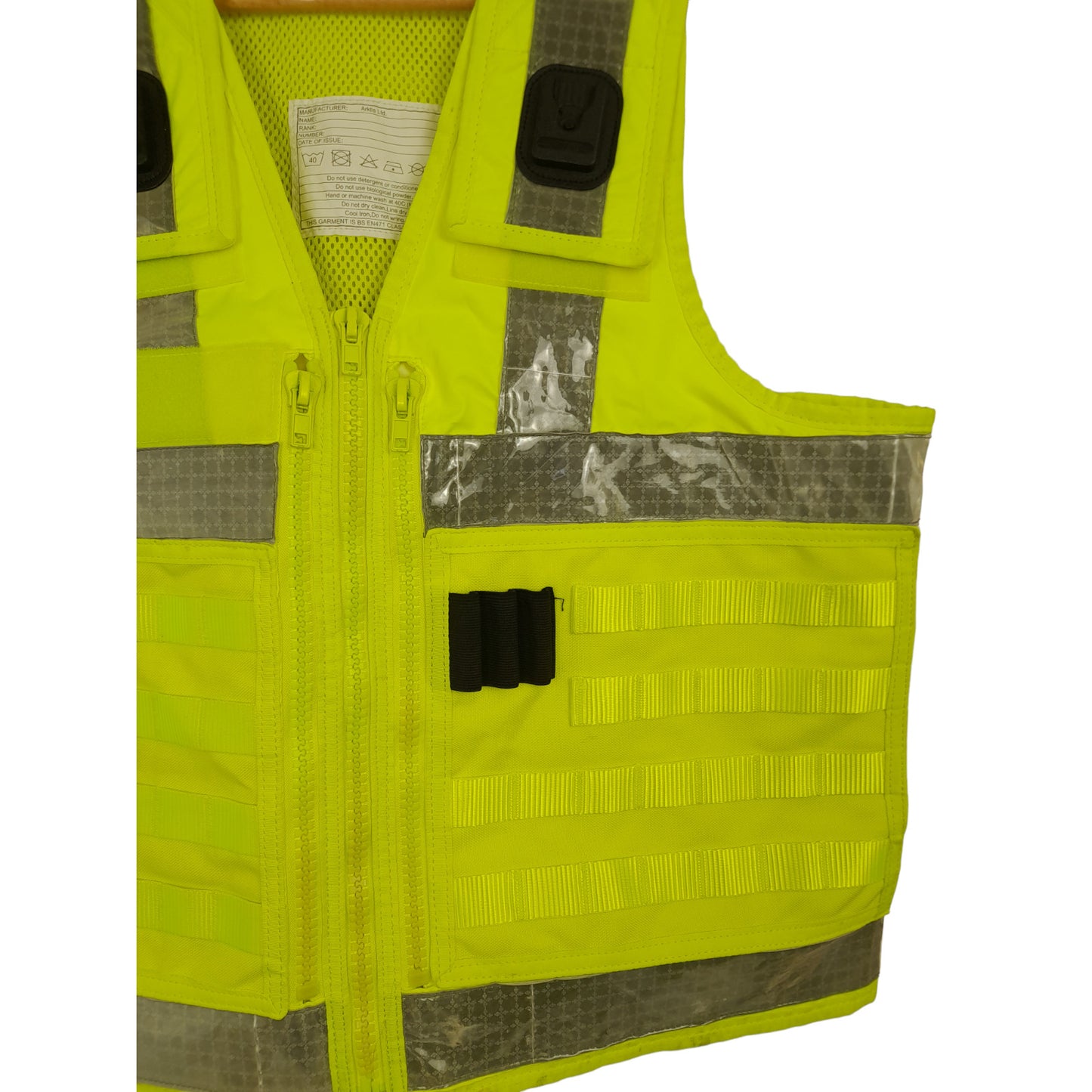 Arktis Molle Tactical Utility Vest Hi Vis Hi Viz Ex Police Security Airsoft