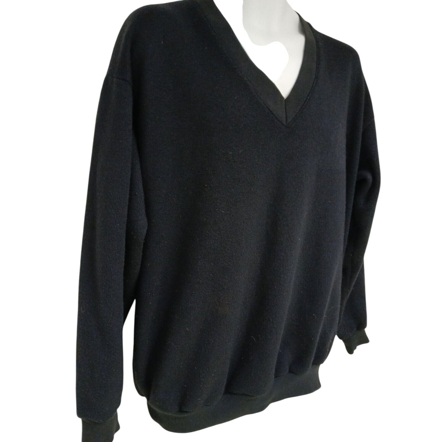 Polartec Jumper Pullover Navy Blue V Neck Large Security Ex police Security