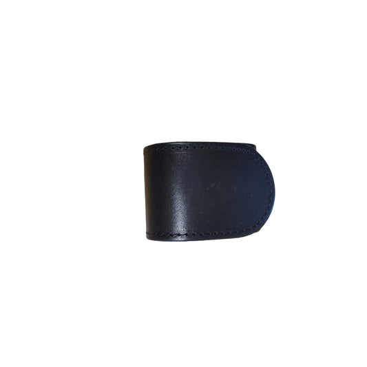 Duty Belt Buckle Protector Cover Leather Ex Police Black 50mm Used