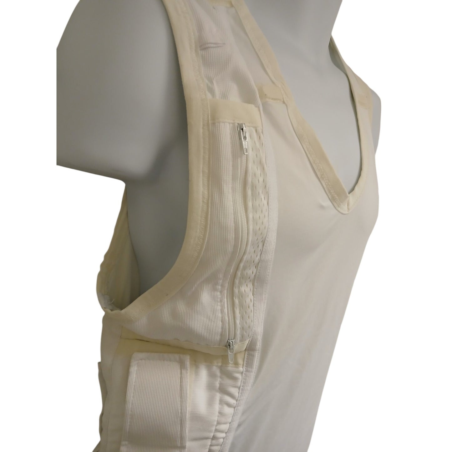 KIT Police Radio Vest Covert White 501 STD Security Holder Pouch Security