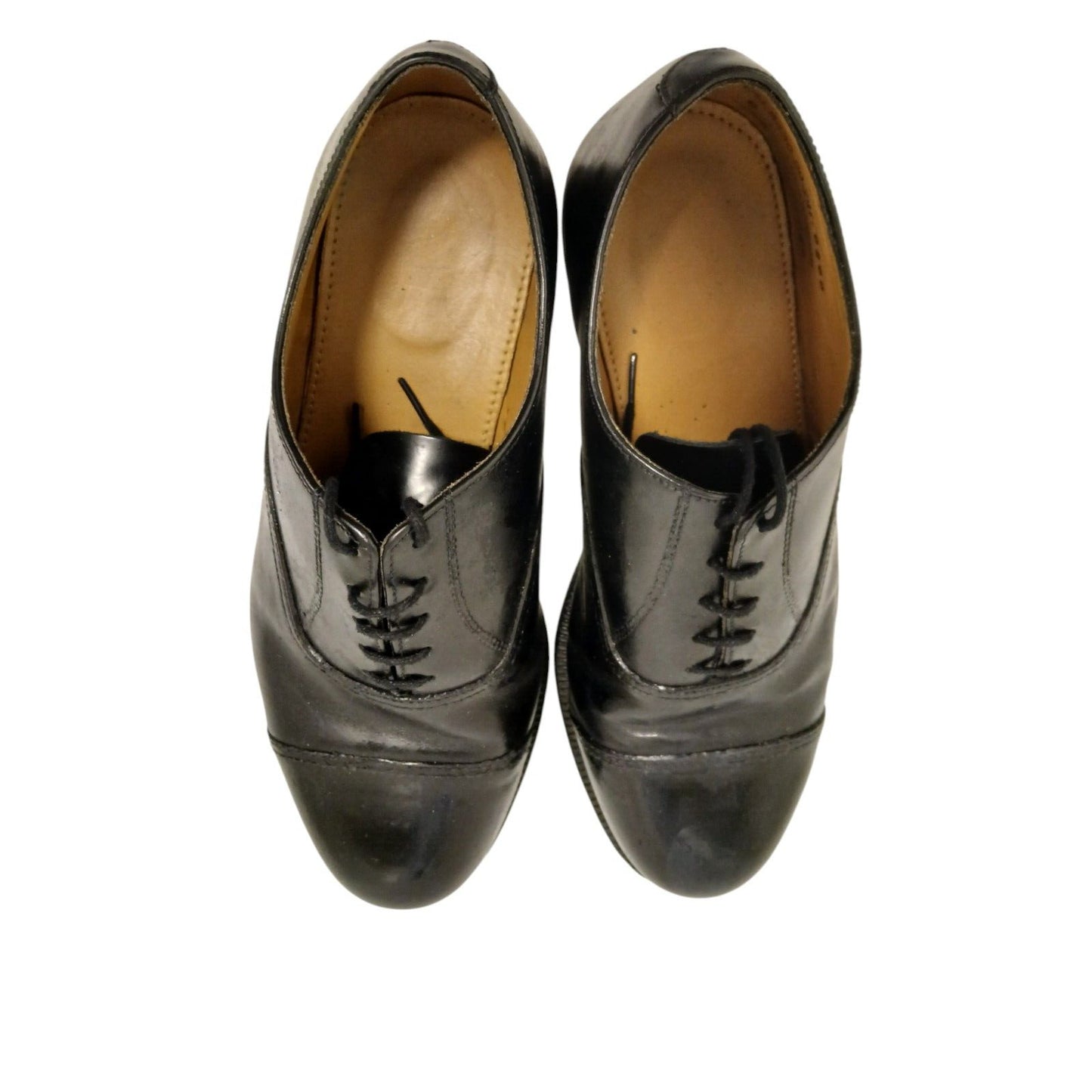 Parade Shoes Black Leather British Army RAF Cadet Toe Cap Mens