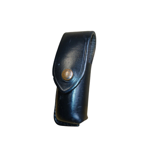 CS Gas Holder Holster Ex Police Belt Loop Leather Security Police Black