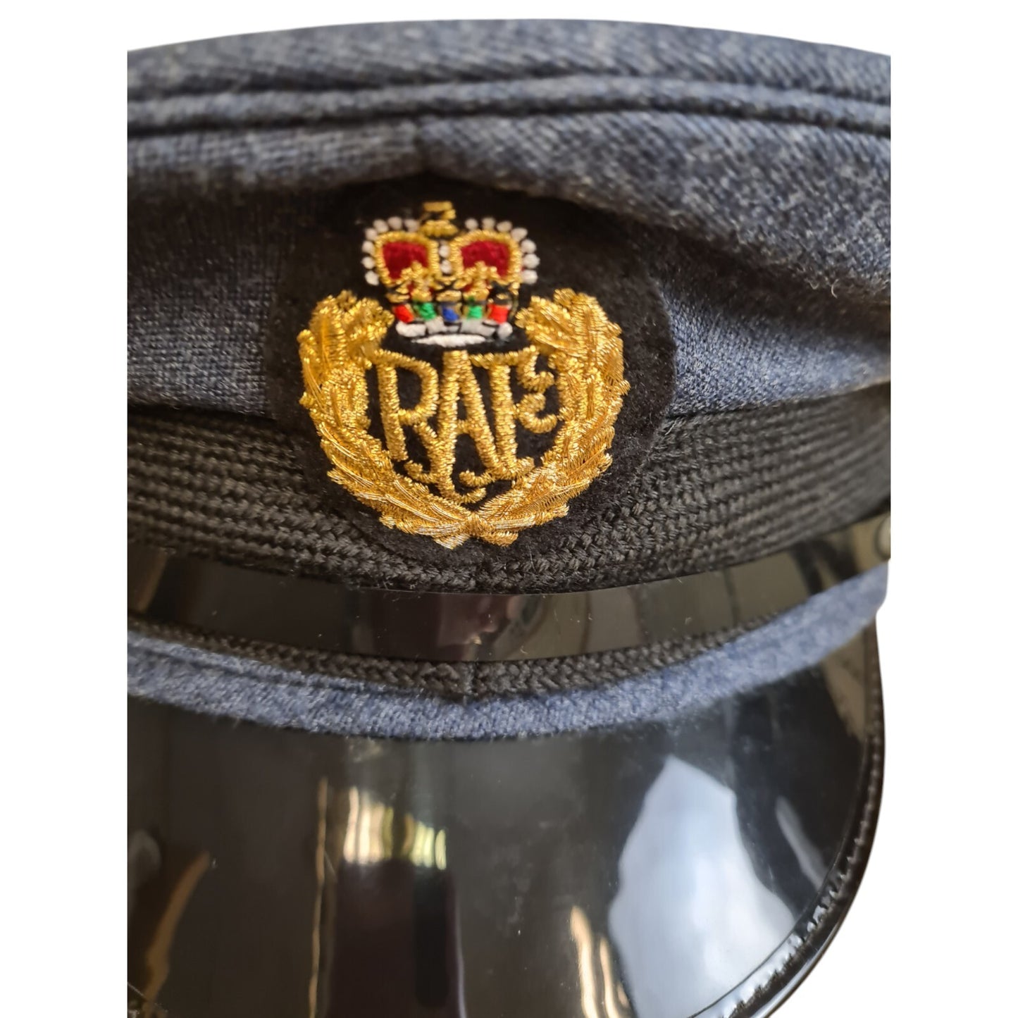 RAF Royal Air Force Peaked Cap With Badge TV Film Collector Fancy Dress Uniform