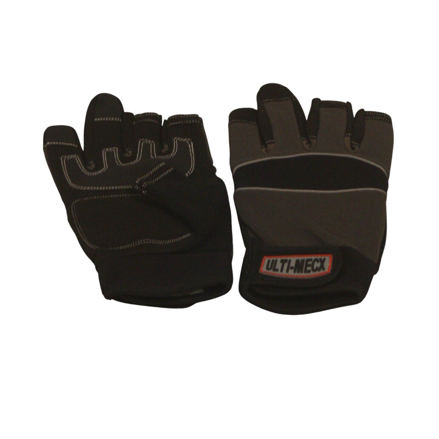 Ulti-Mecx Mechanics Gloves Mechanical Risk Safety Half Fingerless KM Series