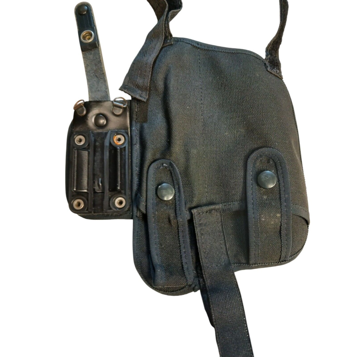 Overt/Covert Shoulder Harness Chest Rig Holster Black Security Adjustable Pouch