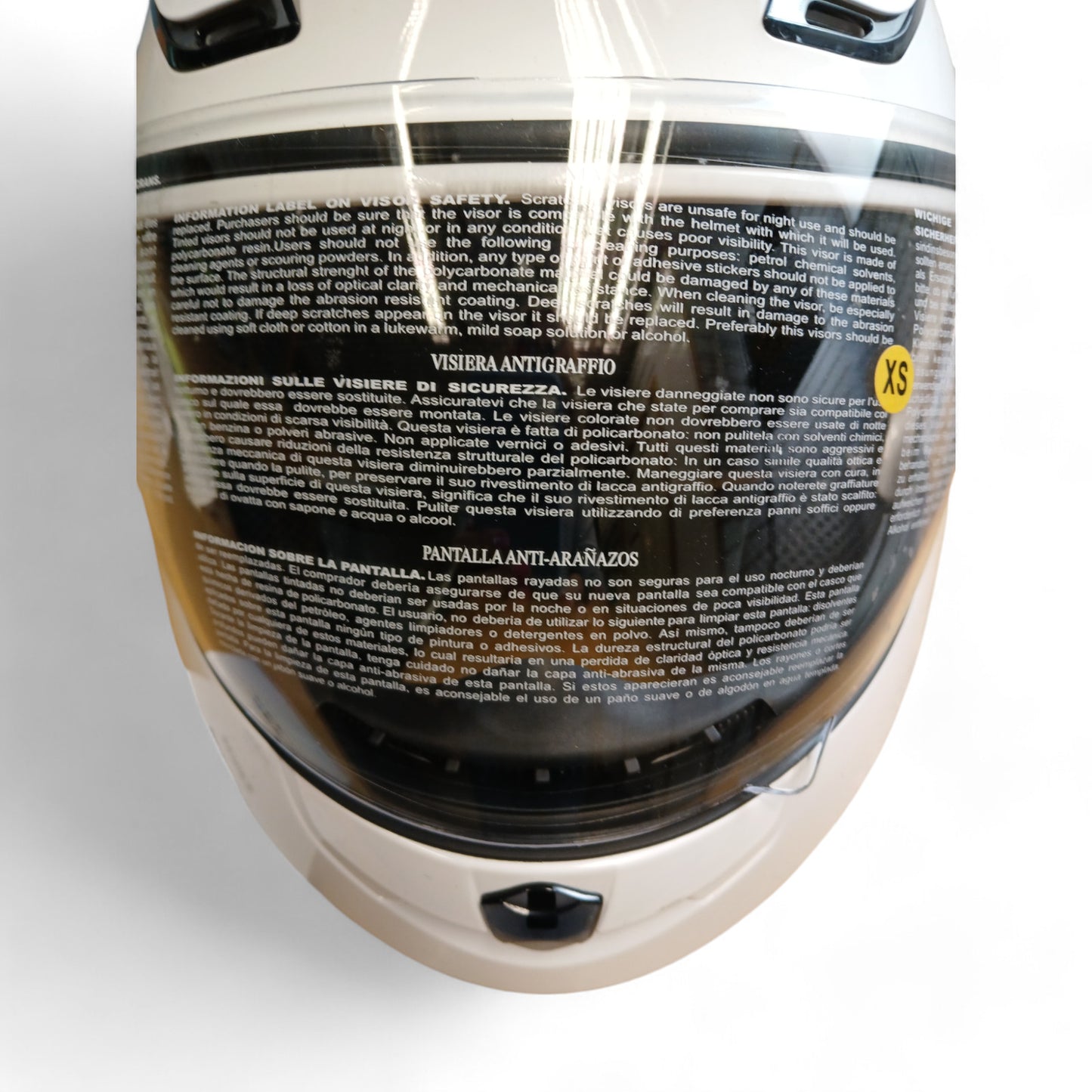 Milano Sports 3000 Modular Series White Full Face Motorcycle Crash Helmet XS New