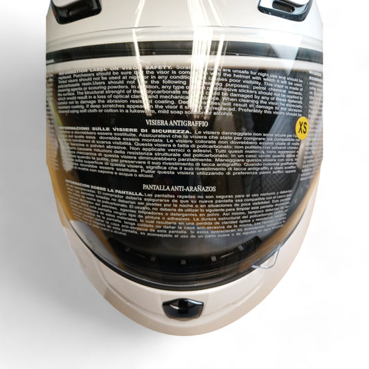 Milano Sports 3000 Modular Series White Full Face Motorcycle Crash Helmet XS New