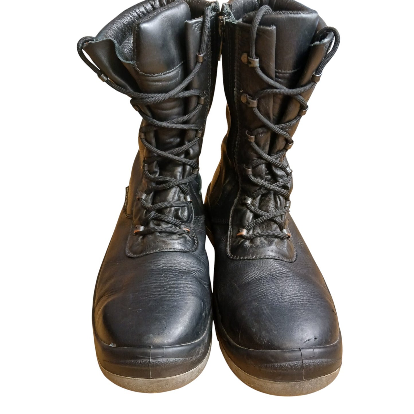 Aboutblu Work Boots Steel Toe Cap Black Leather Safety Work Size 9 Combat