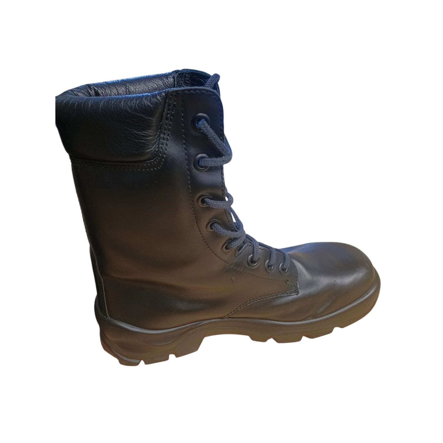 Bata Leather Combat Boots Higher Steel Toe Cap Size 7 Security Work Wear Black