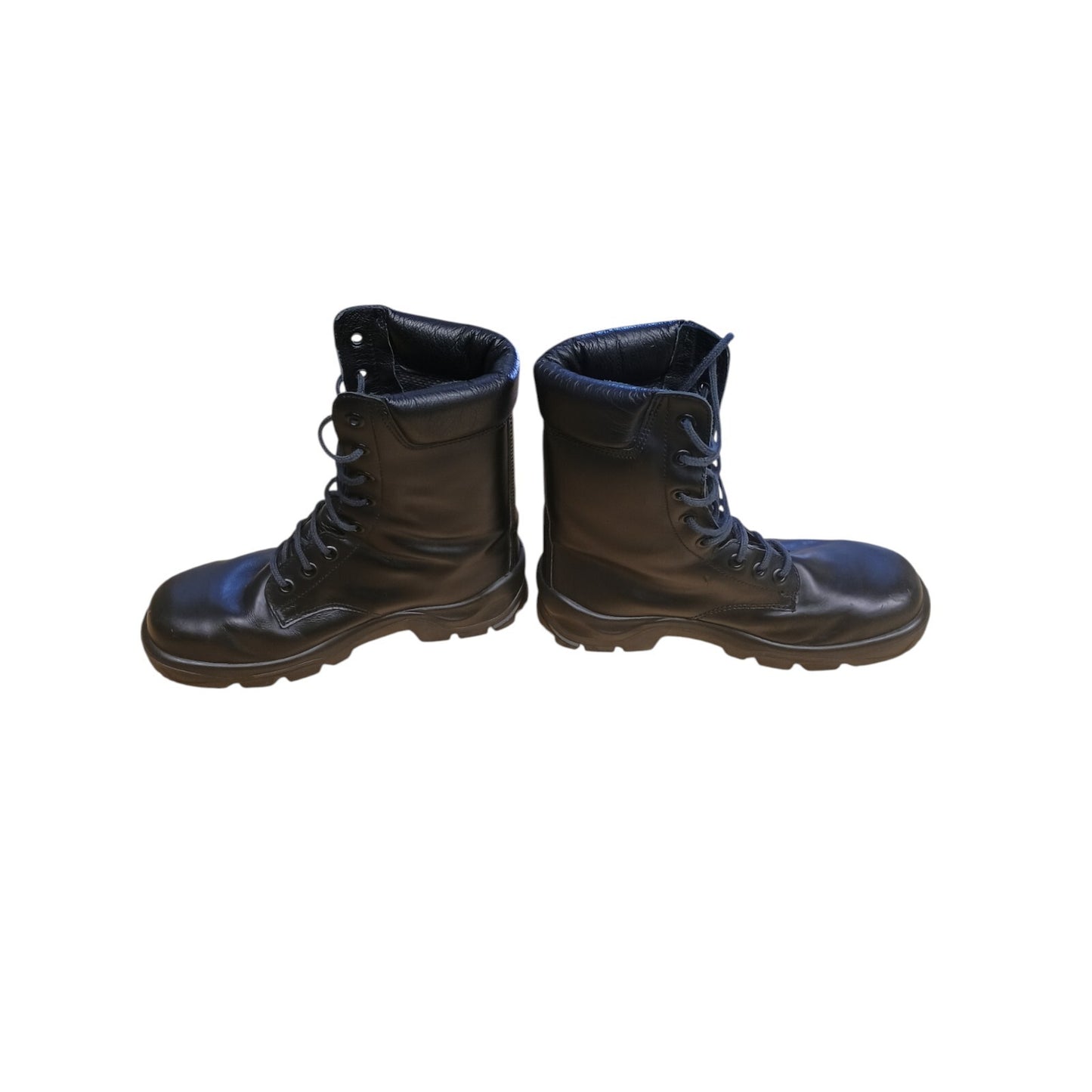 Bata Leather Combat Boots Higher Steel Toe Cap Size 7 Security Work Wear Black