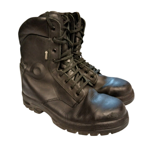 YDS Patrol Boots High Leg Steel Toe Black Leather Security Police Airsoft 10