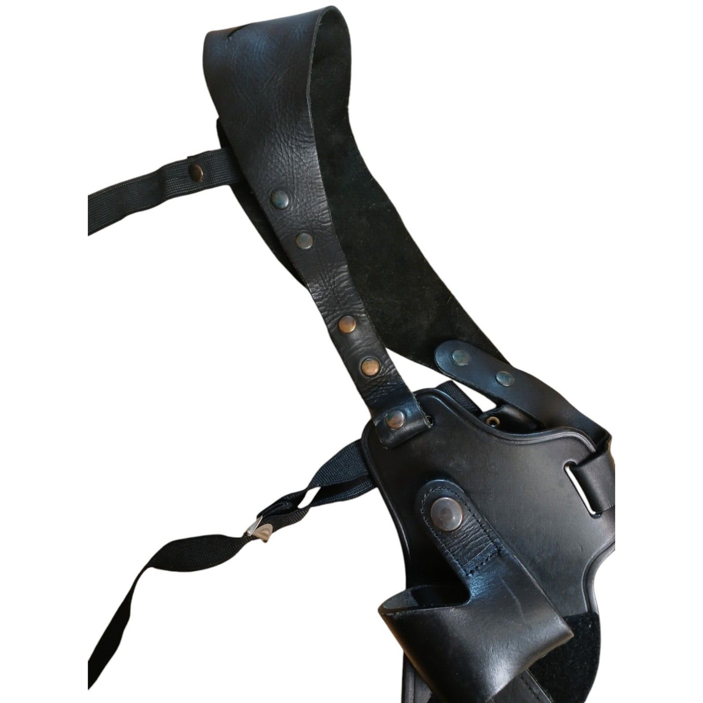 Civil Defence Harness Holster Gun Dock Leather Shoulder Body Strap Gun Police