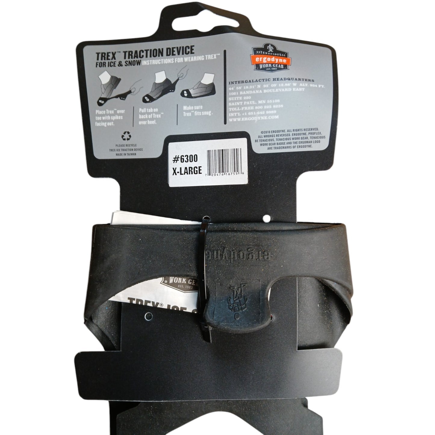 Ergodyne Trex Traction Device Ice Snow Over Shoe Boot Grips XL 6300 Extra Large