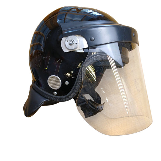 Public Order Helmet Riot Police Airsoft Black Guardian MK3 Paintball Protection