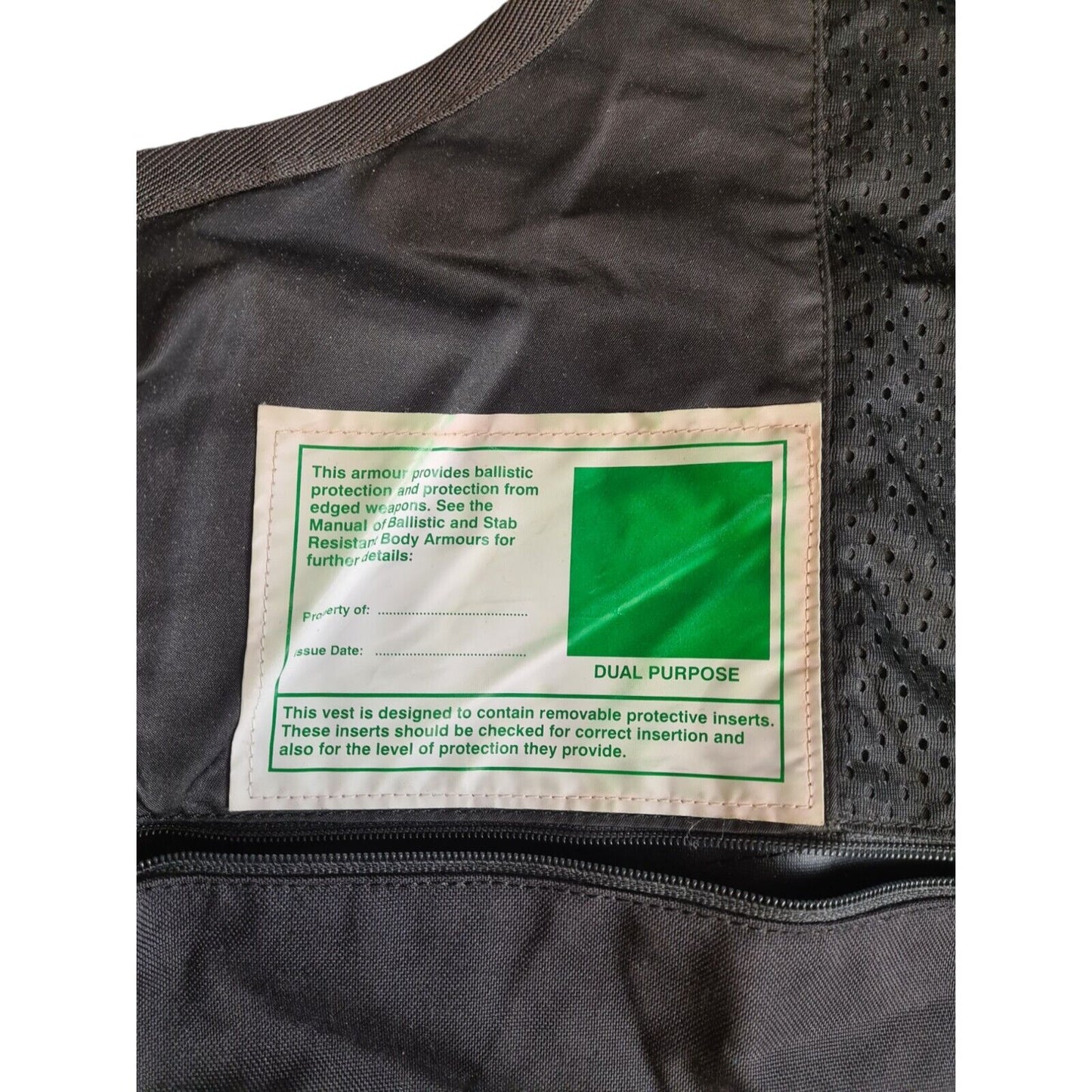 Mehler Vario System Stab Vest Black Utility Security Body Armour Cover Large