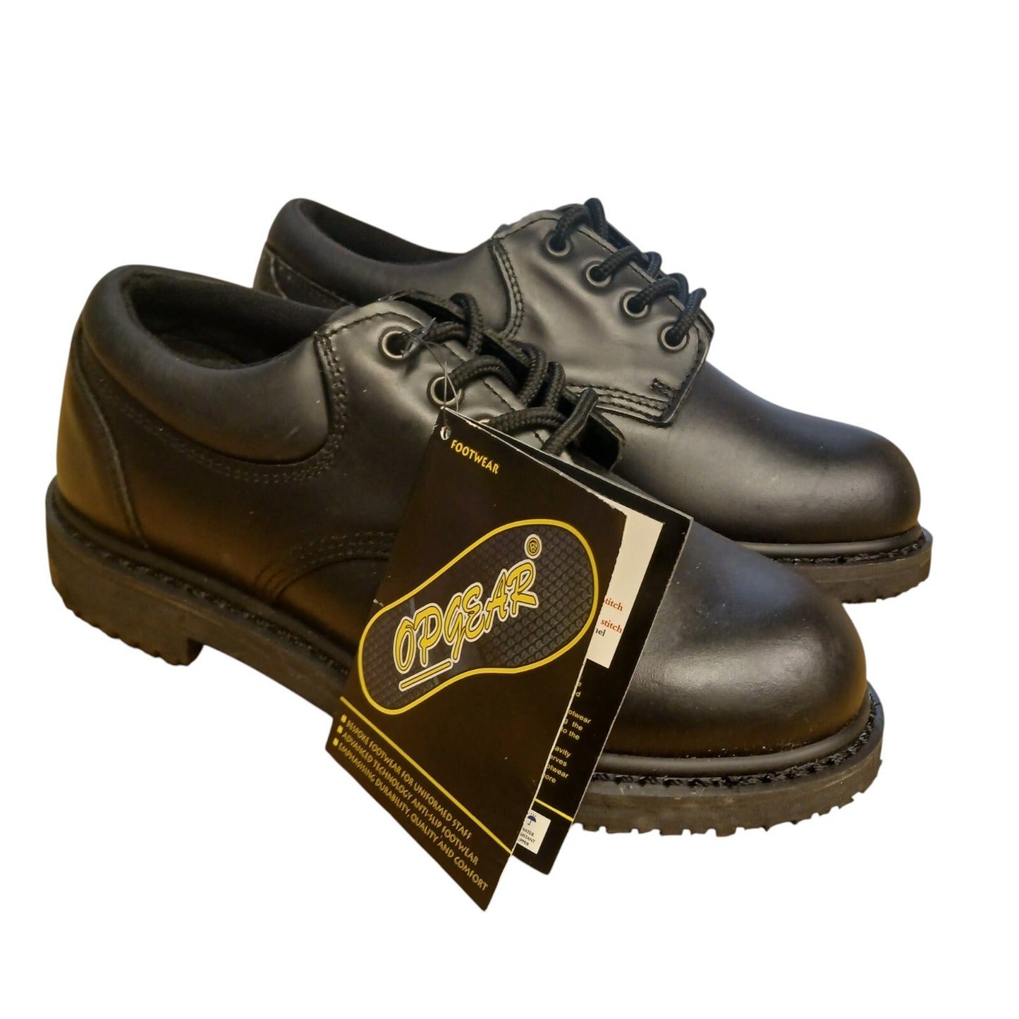 Opgear Black Shoes Safety Occupational Security Steel Toe Cap Size 6 Uniform