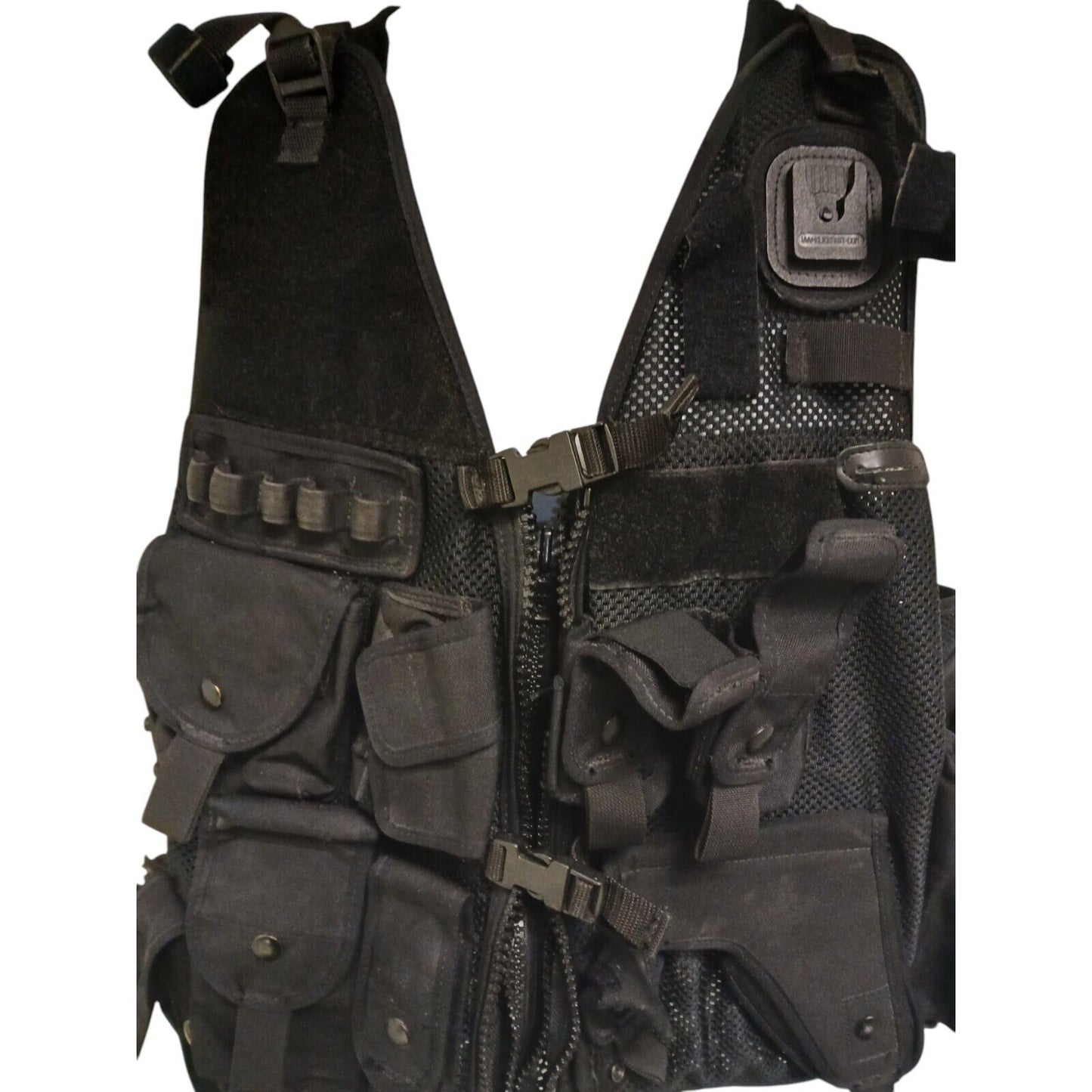 PWL Tactical Vest Police Integrated Pouches Security Airsoft Klickfast Black