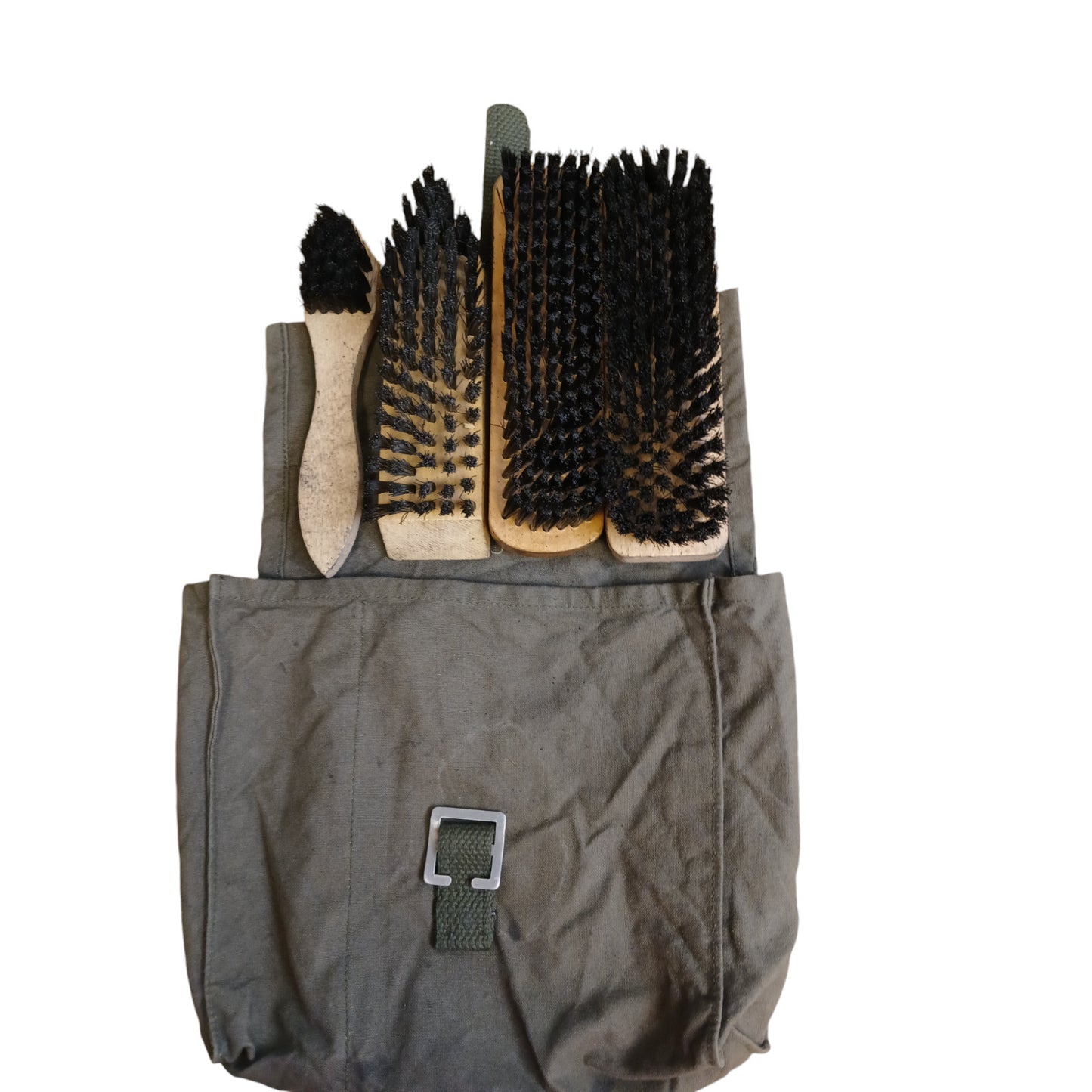 German Army Putzzeug Military Boot Cleaning Kit 4 Brush Bag 3 Styles Shoe Shine
