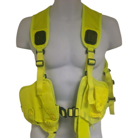 Protec Overt Duty Shoulder Harness Chest Rig Hi Viz Hi Vis Pouches Police D