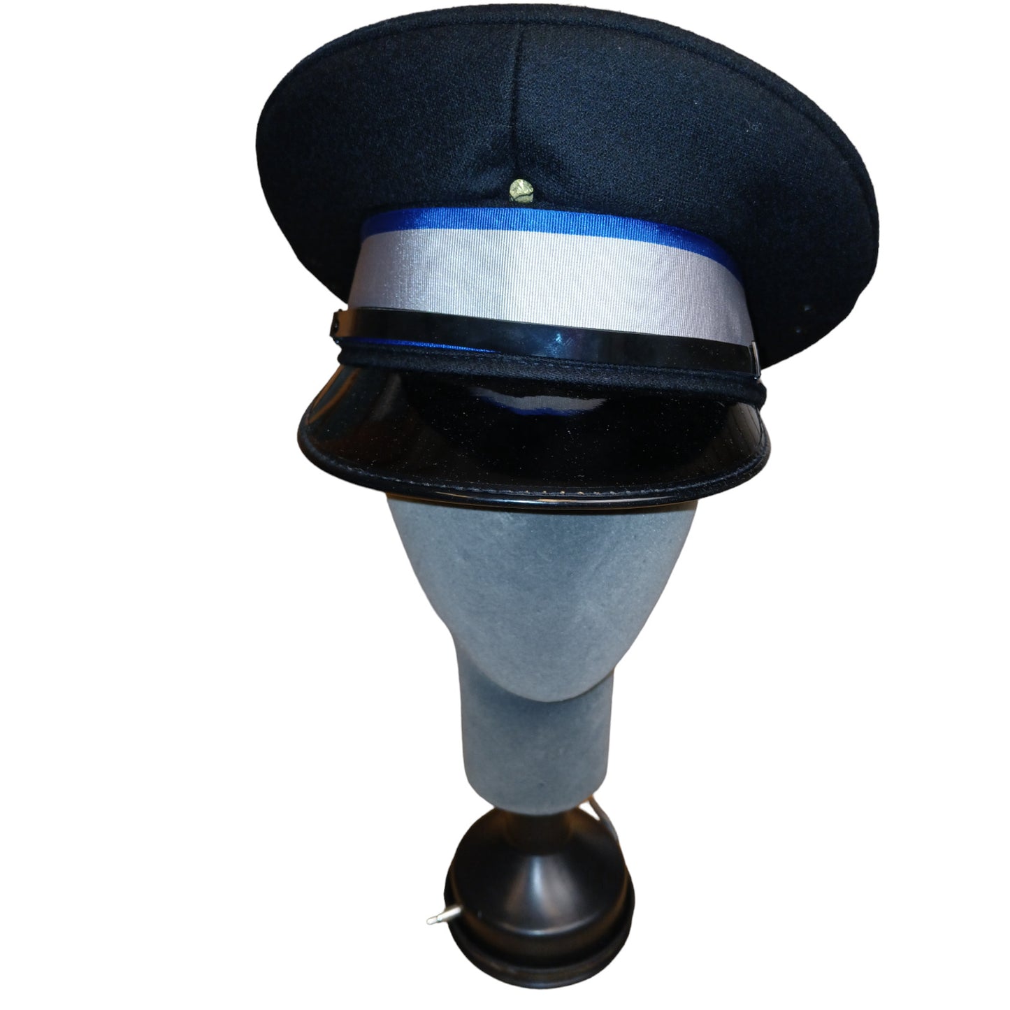 CSO Blue/Silver Band Police Peaked Cap Film TV Fancy Dress Ex Police Stock