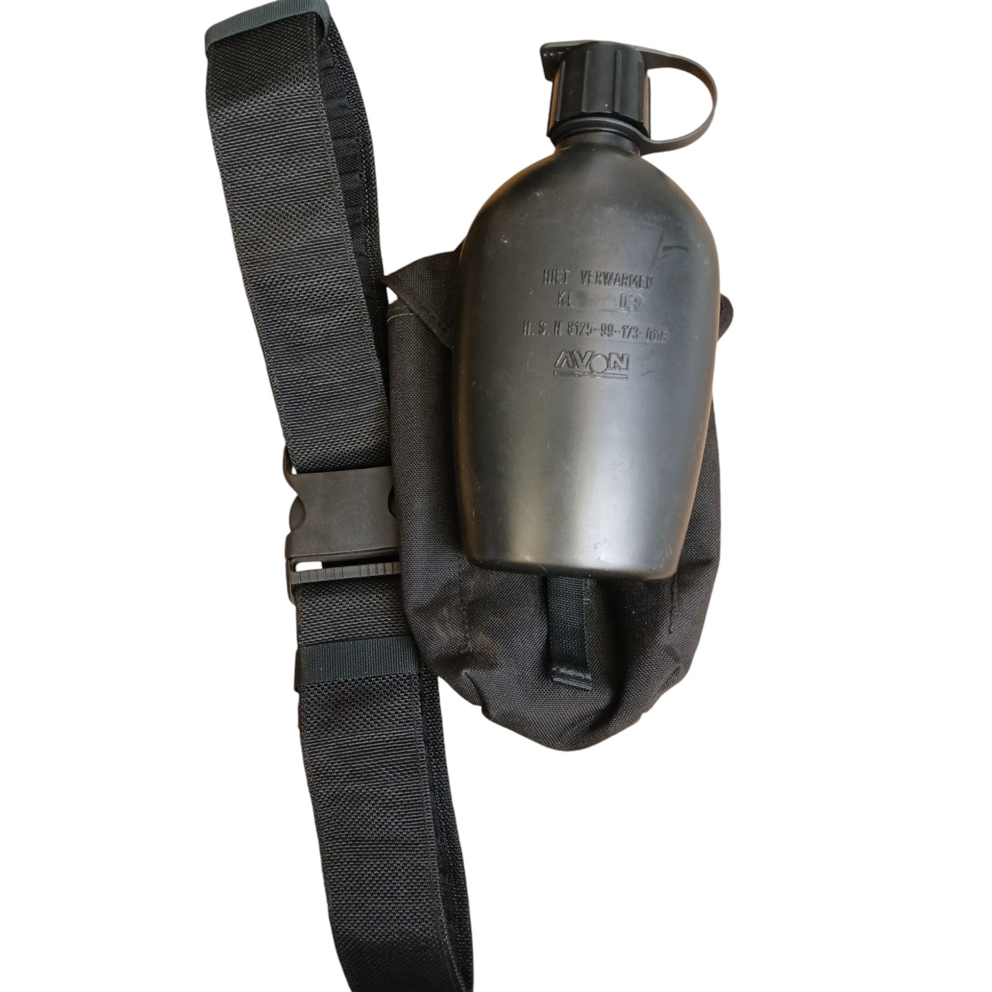 Avon S10 FM12 C50 M50 FM53 Water Bottle and Pouch With Belt NBC Webbing Utility
