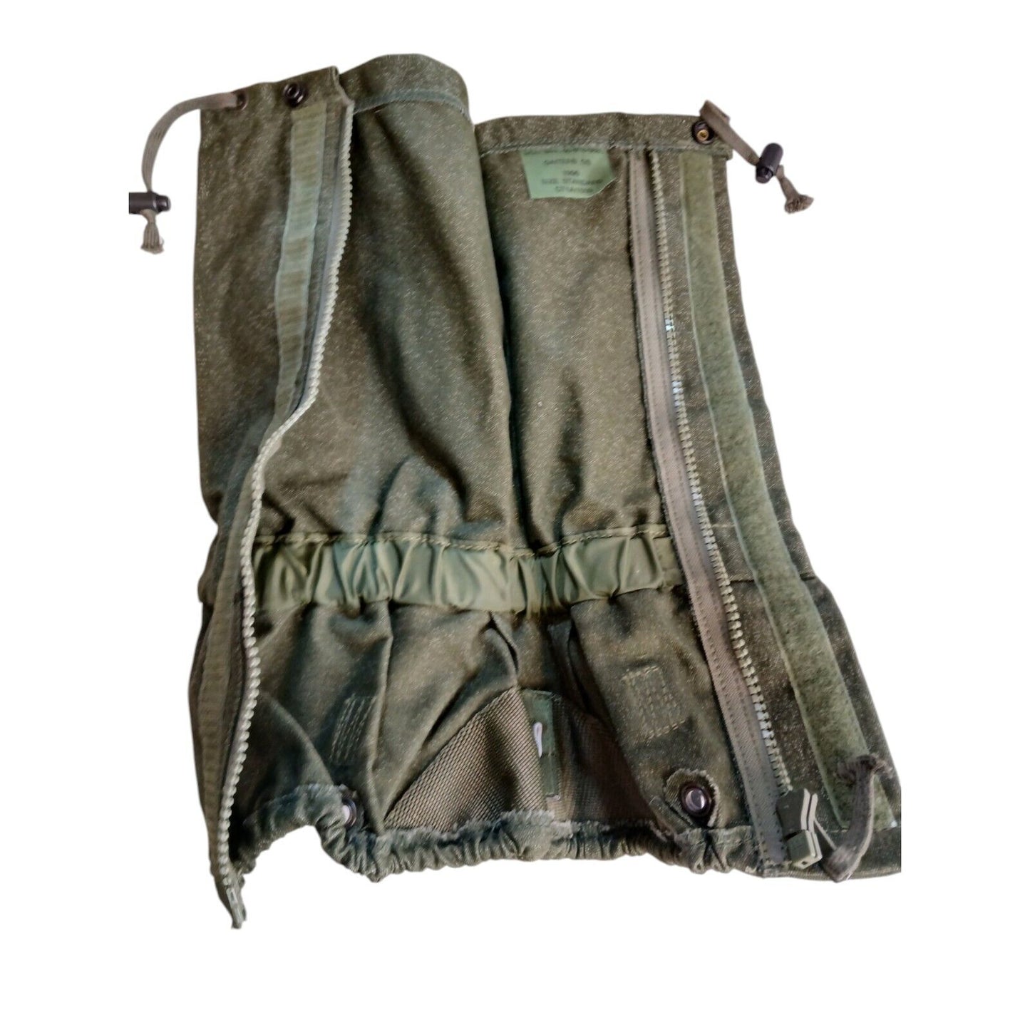 British Army Green Leg Gaiters GS Wire Rope Hiking Standard Size 1996