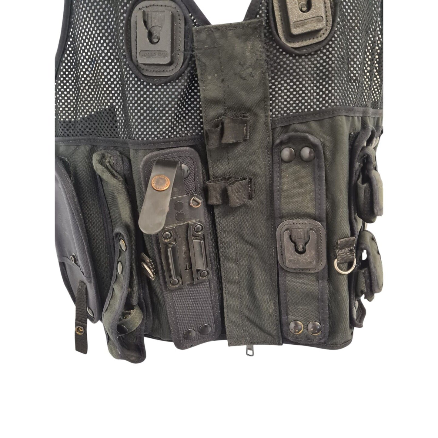 Tactical Vest Integrated Pouches Airsoft Security Police XL Black Doorman