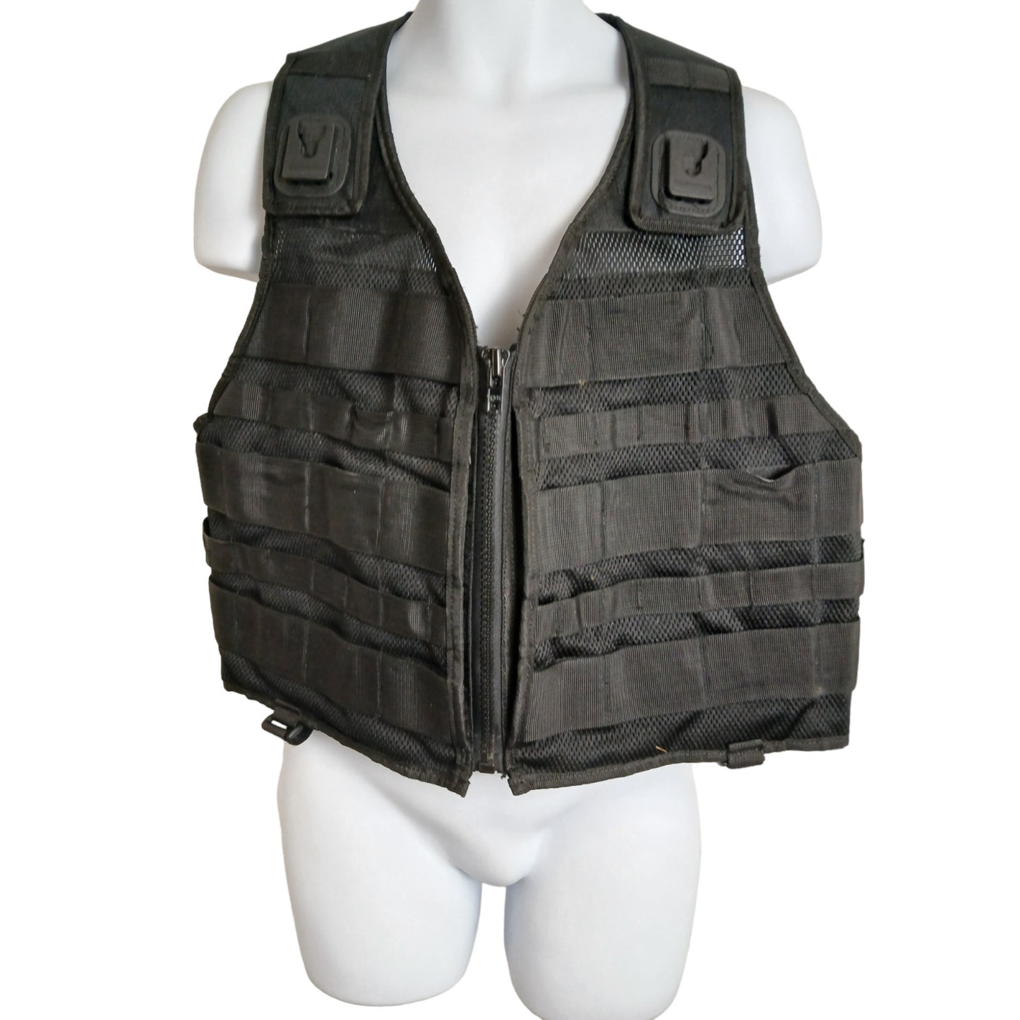 Protec Molle Tactical Vest Black 2x Klickfast Docks Size S Ex Police Security
